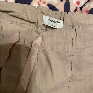 Babaton beige day linen pants